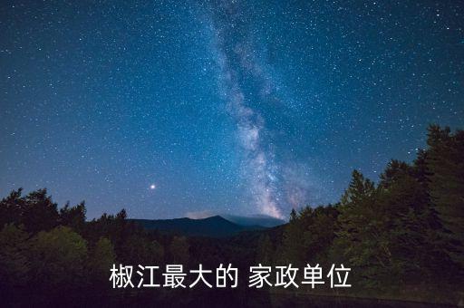 椒江最大的 家政单位