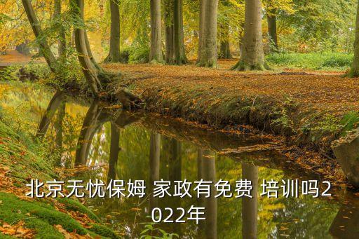 北京无忧保姆 家政有免费 培训吗2022年