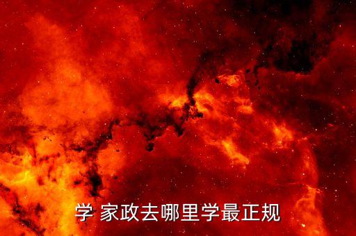 学 家政去哪里学最正规