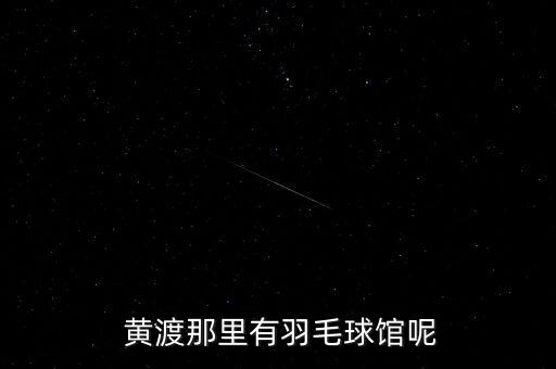  黄渡那里有羽毛球馆呢