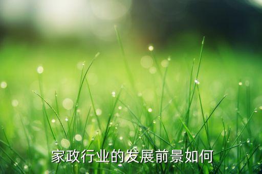  家政行业的发展前景如何