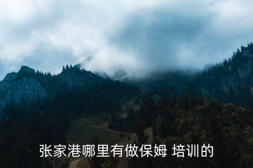张家港哪里有做保姆 培训的