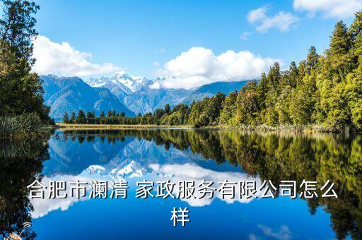  合肥市澜清 家政服务有限公司怎么样