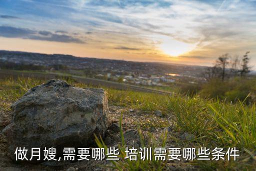 做月嫂,需要哪些 培训需要哪些条件
