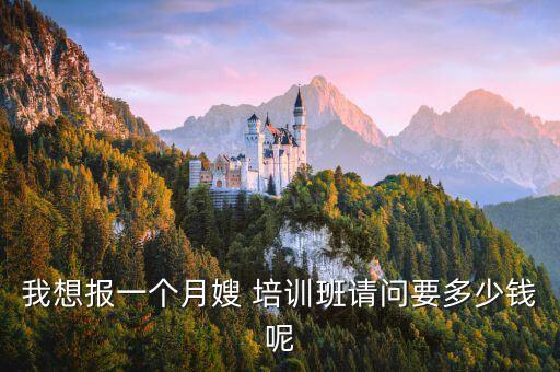 我想报一个月嫂 培训班请问要多少钱呢