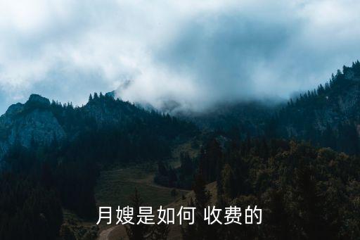 月嫂是如何 收费的