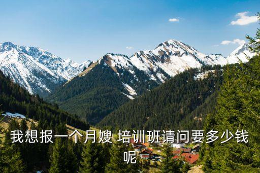 我想报一个月嫂 培训班请问要多少钱呢