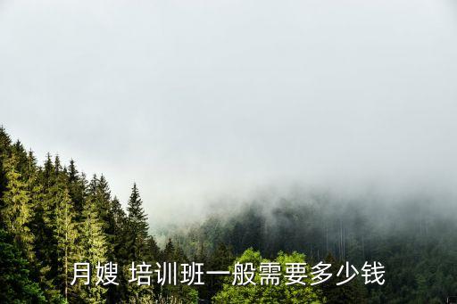 月嫂 培训班一般需要多少钱