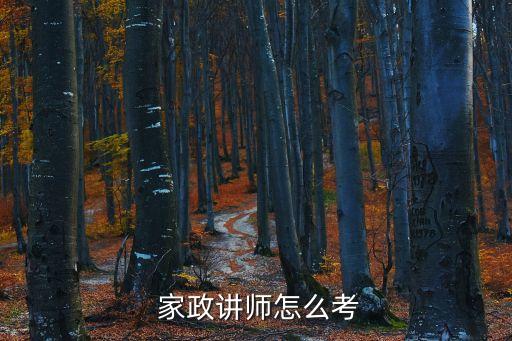  家政讲师怎么考