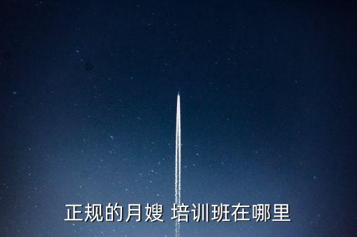 正规的月嫂 培训班在哪里