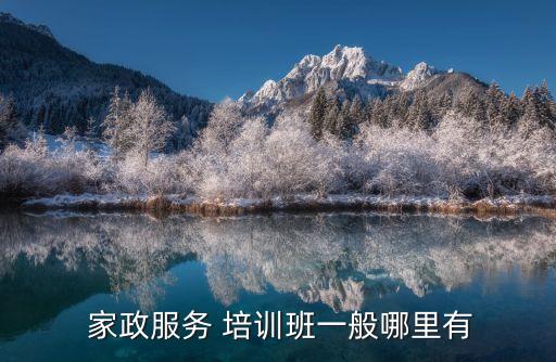  家政服务 培训班一般哪里有