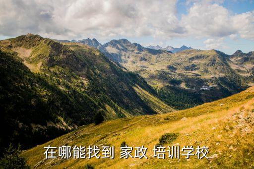 在哪能找到 家政 培训学校