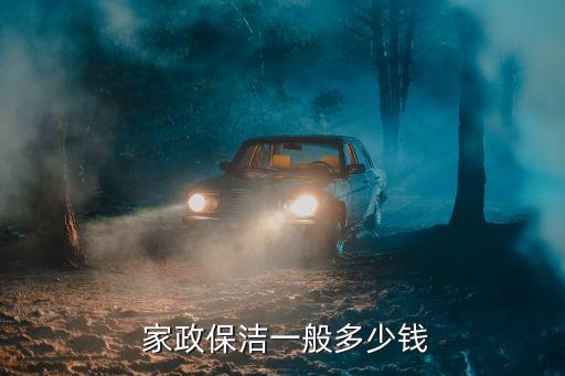  家政保洁一般多少钱