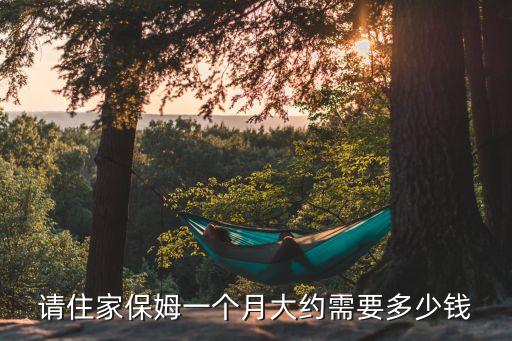请住家保姆一个月大约需要多少钱