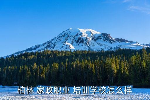 柏林 家政职业 培训学校怎么样