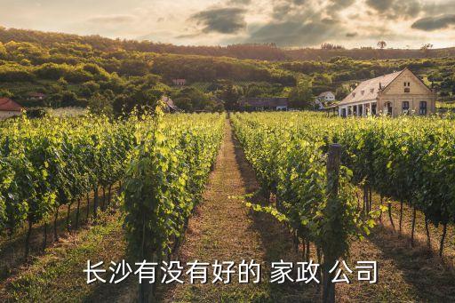 长沙有没有好的 家政 公司