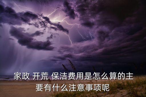  家政 开荒 保洁费用是怎么算的主要有什么注意事项呢