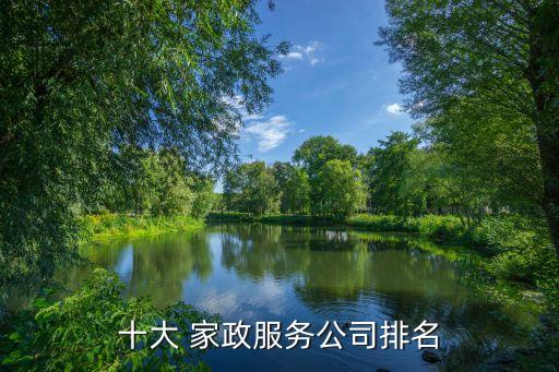 十大 家政服务公司排名