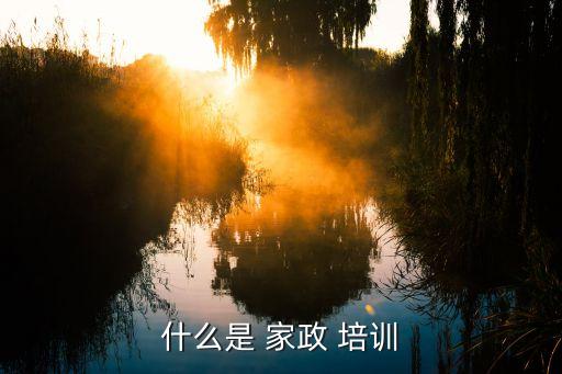 什么是 家政 培训