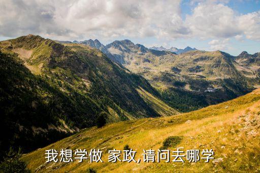 我想学做 家政,请问去哪学
