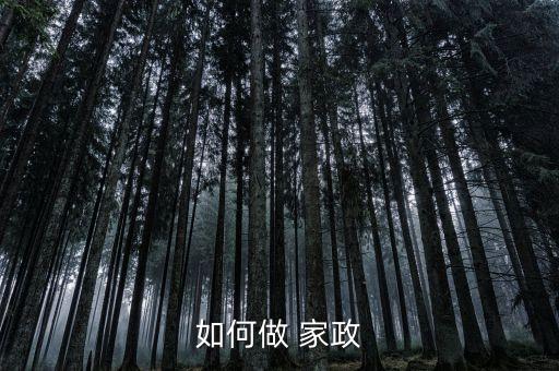 如何做 家政