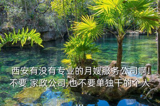  西安有没有专业的月嫂服务公司啊!不要 家政公司,也不要单独干的个人...