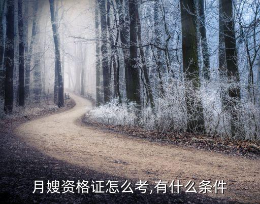 月嫂资格证怎么考,有什么条件