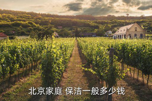  北京家庭 保洁一般多少钱