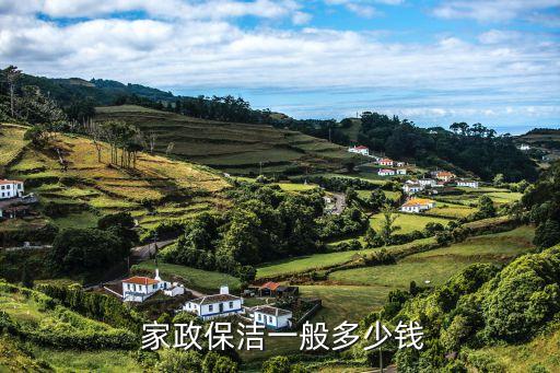  家政保洁一般多少钱