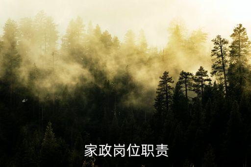 家政岗位职责