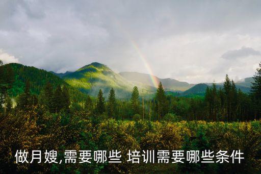 做月嫂,需要哪些 培训需要哪些条件