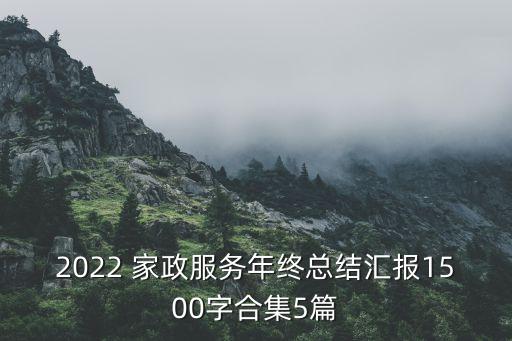 2022 家政服务年终总结汇报1500字合集5篇