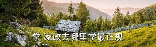 学 家政去哪里学最正规