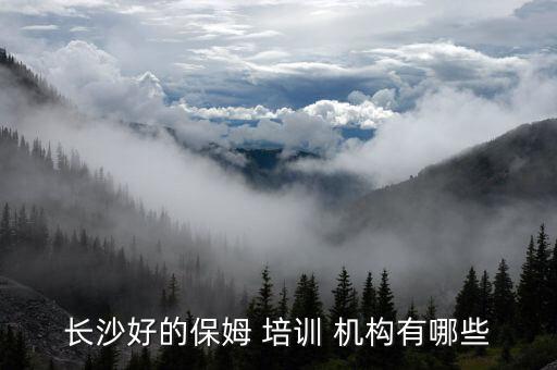 长沙好的保姆 培训 机构有哪些