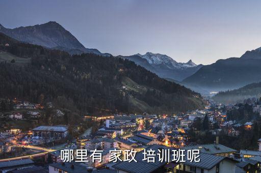 哪里有 家政 培训班呢