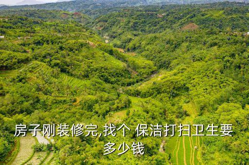 房子刚装修完,找个 保洁打扫卫生要多少钱