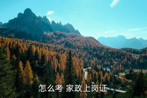 怎么考 家政上岗证