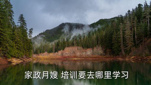  家政月嫂 培训要去哪里学习