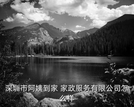 深圳市阿姨到家 家政服务有限公司怎么样