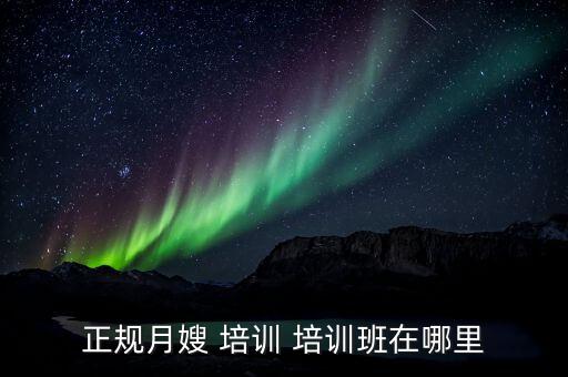 正规月嫂 培训 培训班在哪里