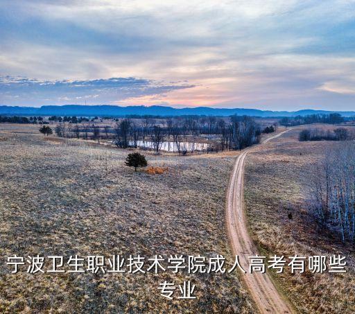 宁波卫生职业技术学院成人高考有哪些专业