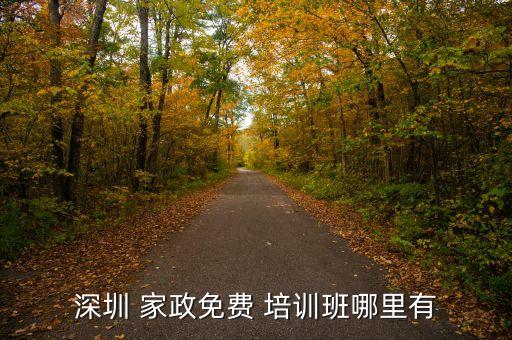 深圳 家政免费 培训班哪里有