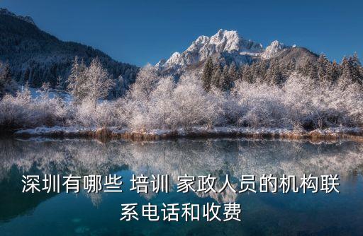 家政技能培训服务公司名字