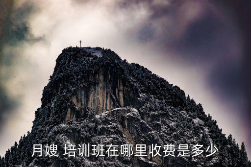 月嫂 培训班在哪里收费是多少