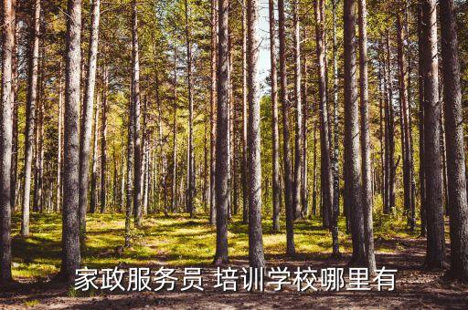  家政服务员 培训学校哪里有