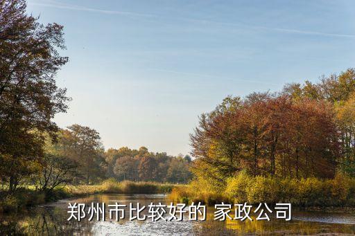  郑州市比较好的 家政公司