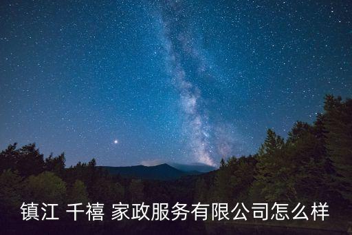 镇江 千禧 家政服务有限公司怎么样